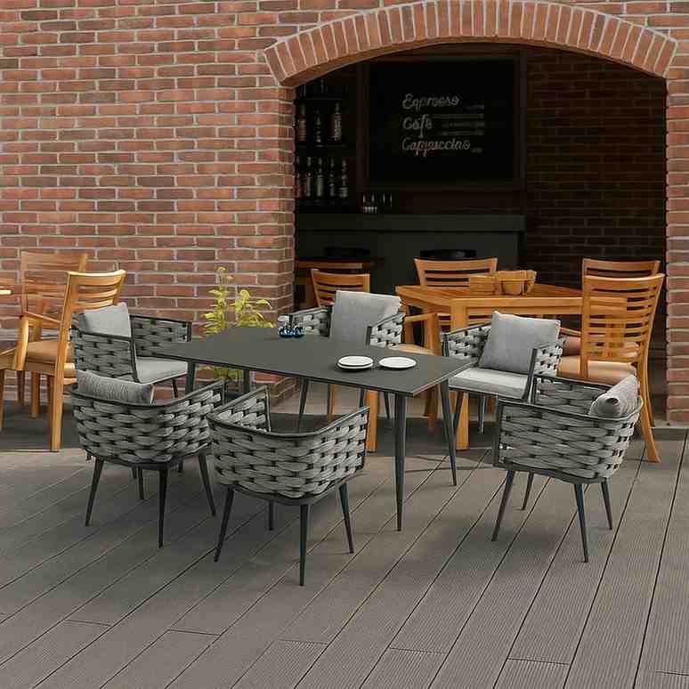 Outdoor Braided & Rope Coffee Set - Nature-Pro