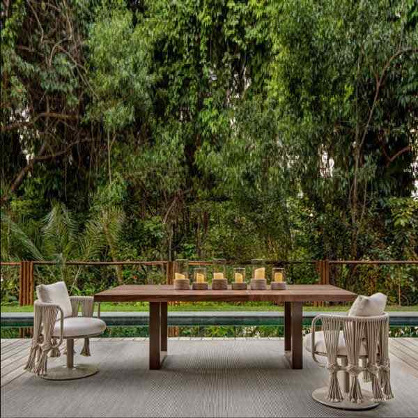 Outdoor Braided & Rope Coffee Set - Oleander