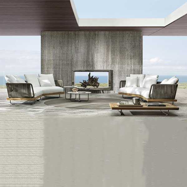 Luxurious Outdoor furniture - Buy Affordable 5 seater Outdoor Braid Rope sofa set with centre table - Buy Outdoor Sofa - Sunray From LUXOX INDIA - Outdoor Lounge Chair for garden, terrace and balcony