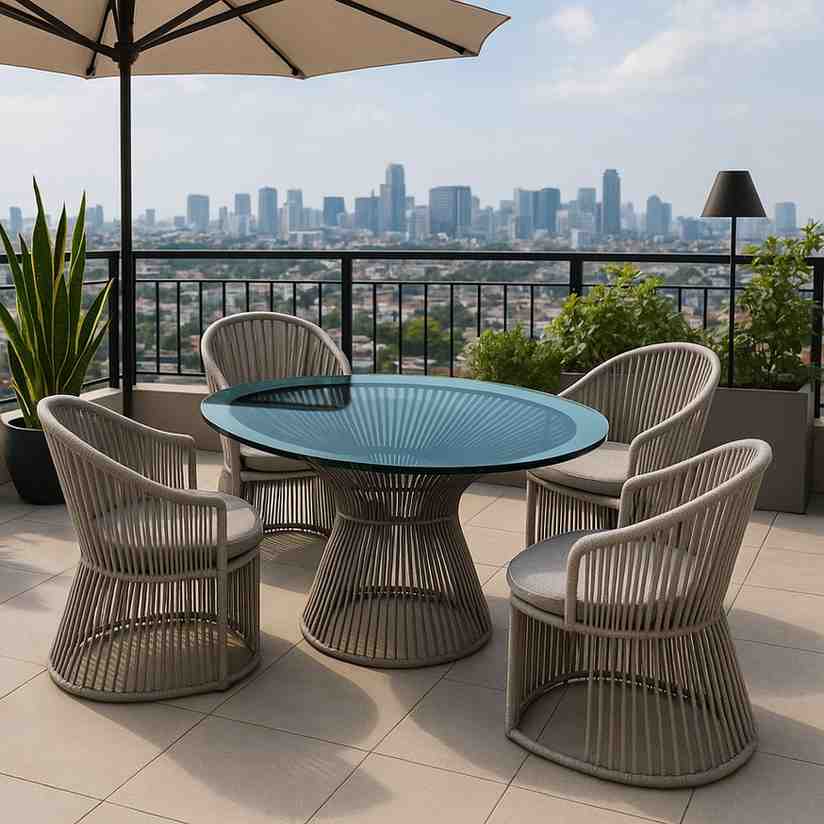 Outdoor Braided & Rope Coffee Set - FAME