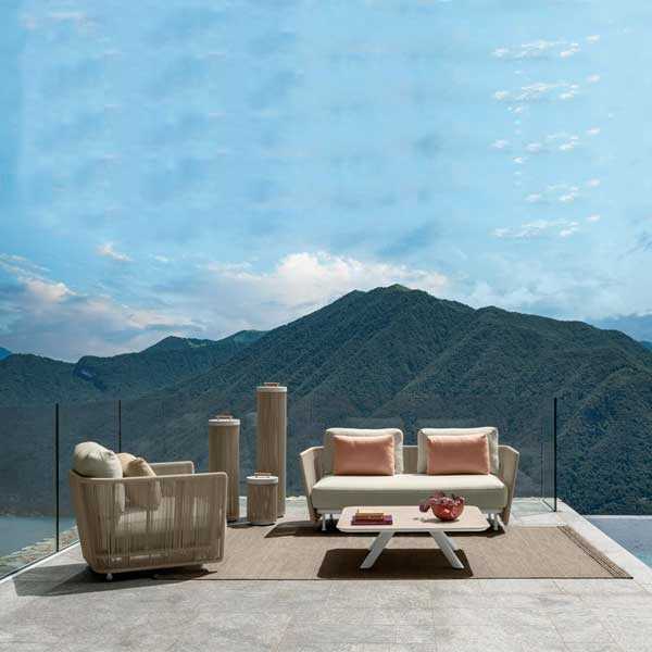 Outdoor Furniture  Braided, Rope & Cord, Sofa - Coral