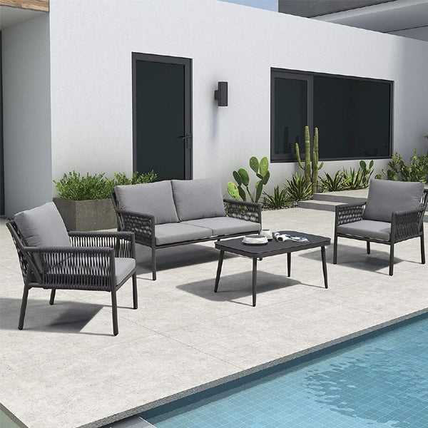 Outdoor Furniture Braided, Rope & Cord, Sofa - Emerald