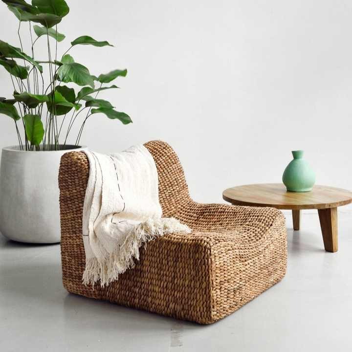 Sea Grass & Wicker Sofa Set - Lazy Chair