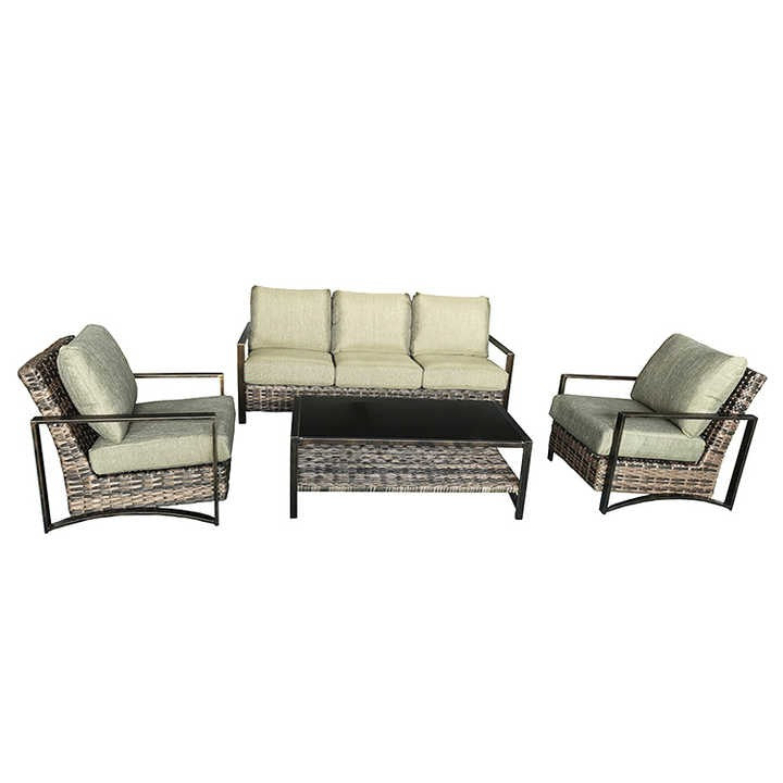 Sea Grass & Wicker Sofa Set - Sea Gull