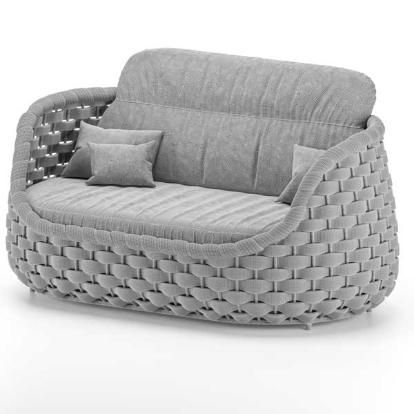 Outdoor Braided & Rope Couch - Textline