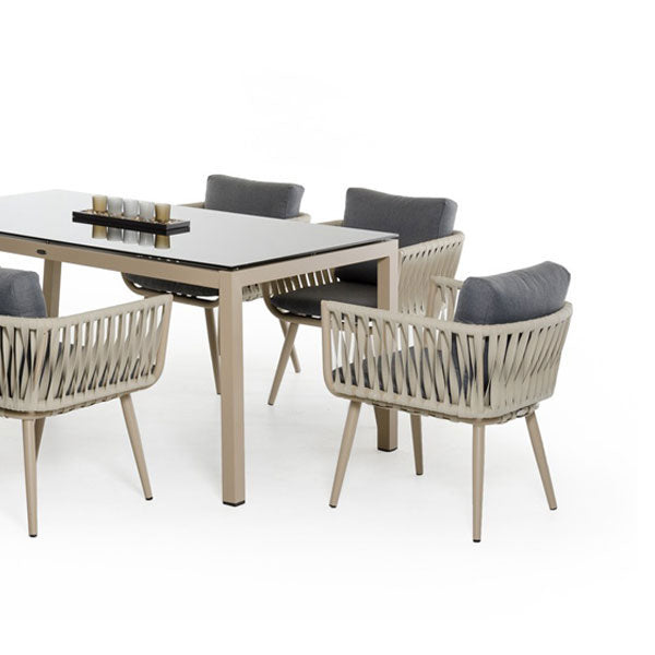  Outdoor Braided & Rope Coffee Set - Asoki-Max