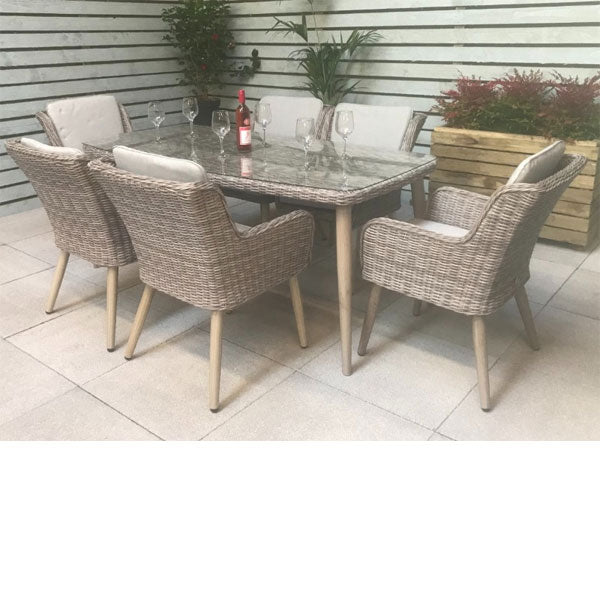 Outdoor Wood & Wicker - Dining Set - Takian