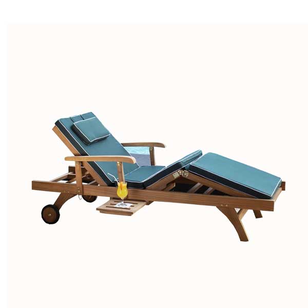 Outdoor Wood & Steel - Sun Lounger - Hanover Next